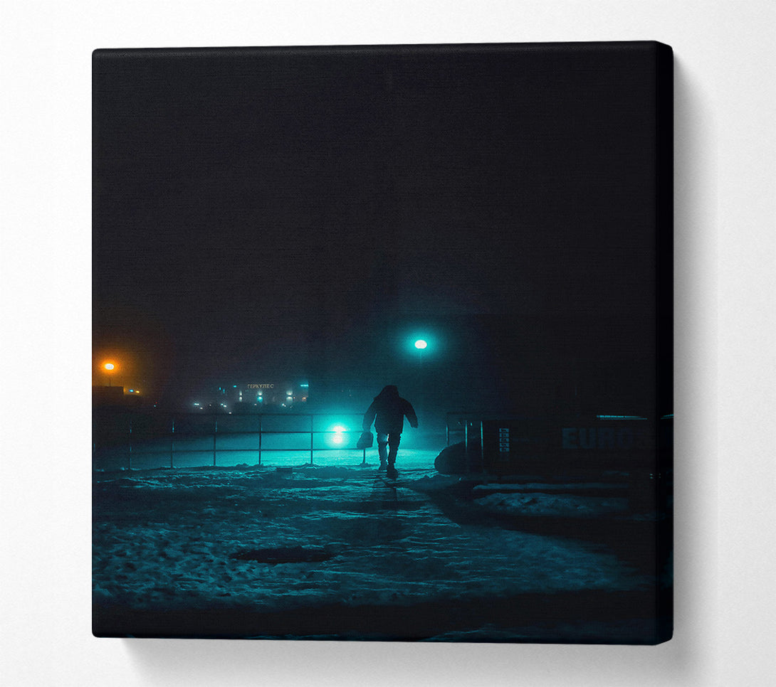  A Canvas Print of Teal City Escape Canvas Art