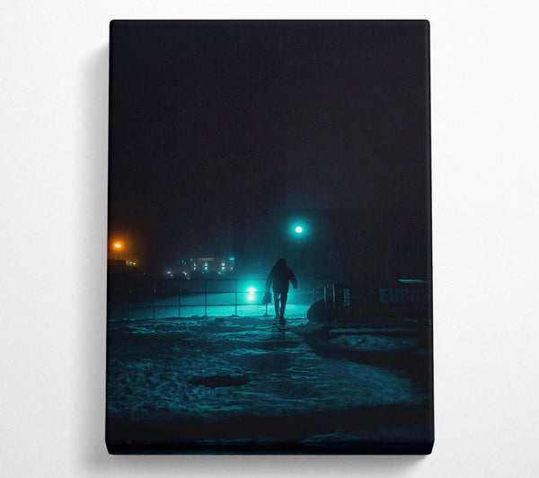  A Canvas Print of Teal City Escape Canvas Art