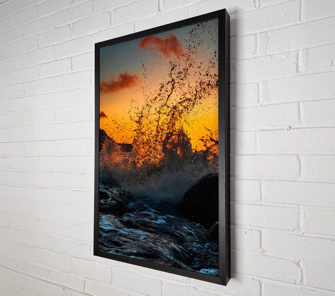  A Canvas Print of Golden Ocean Fury Canvas Art