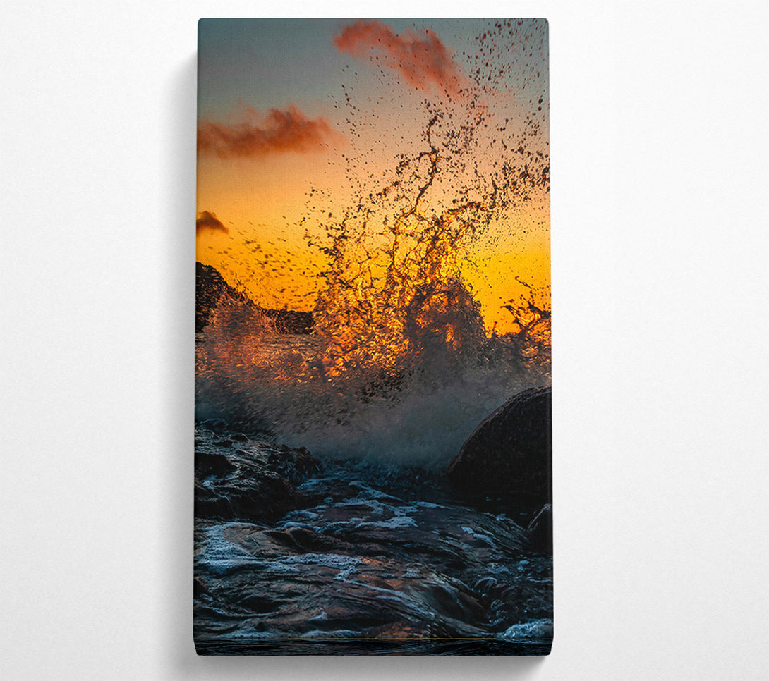  A Canvas Print of Golden Ocean Fury Canvas Art
