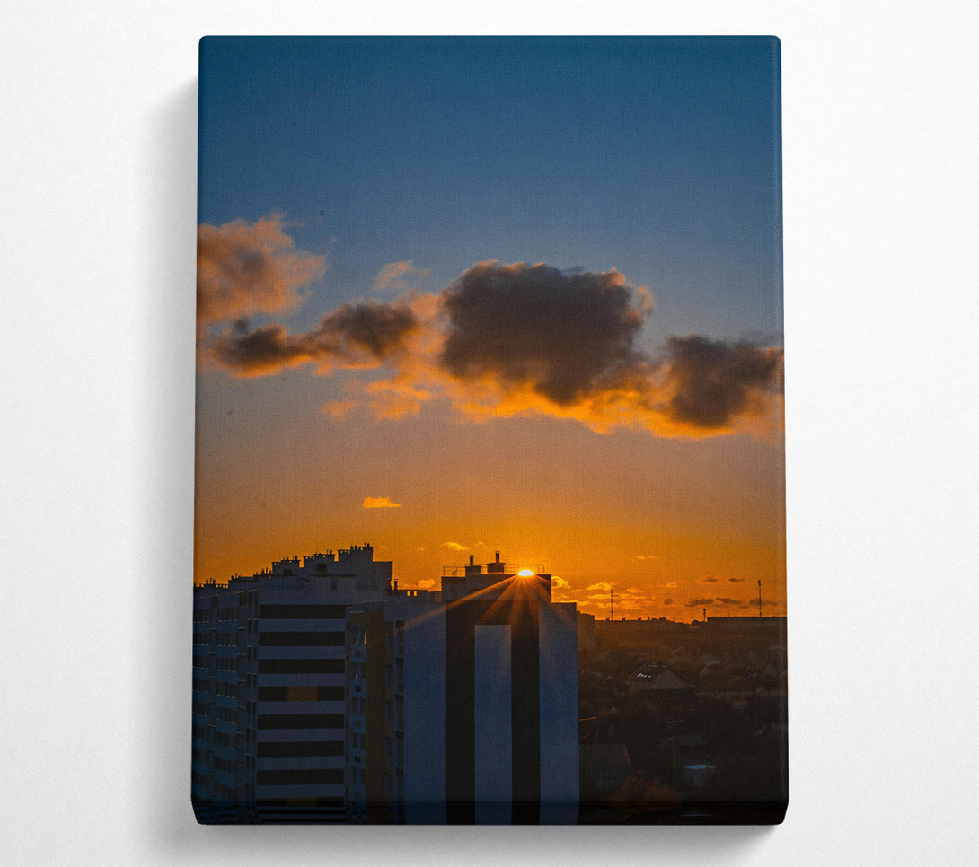  A Canvas Print of Golden Hour Silhouette Canvas Wall Art