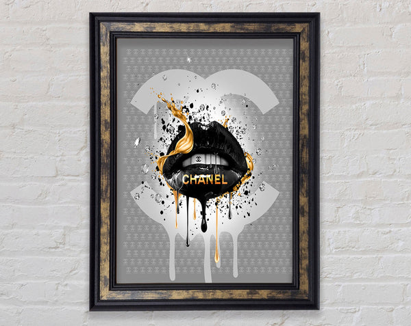 Lips Of Fashion Framed Print