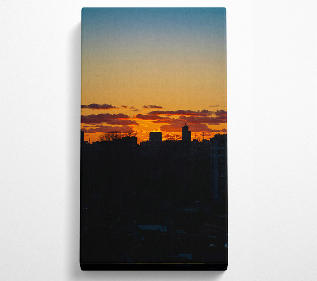 A Canvas Print of Orange Sky Skyline Canvas Print
