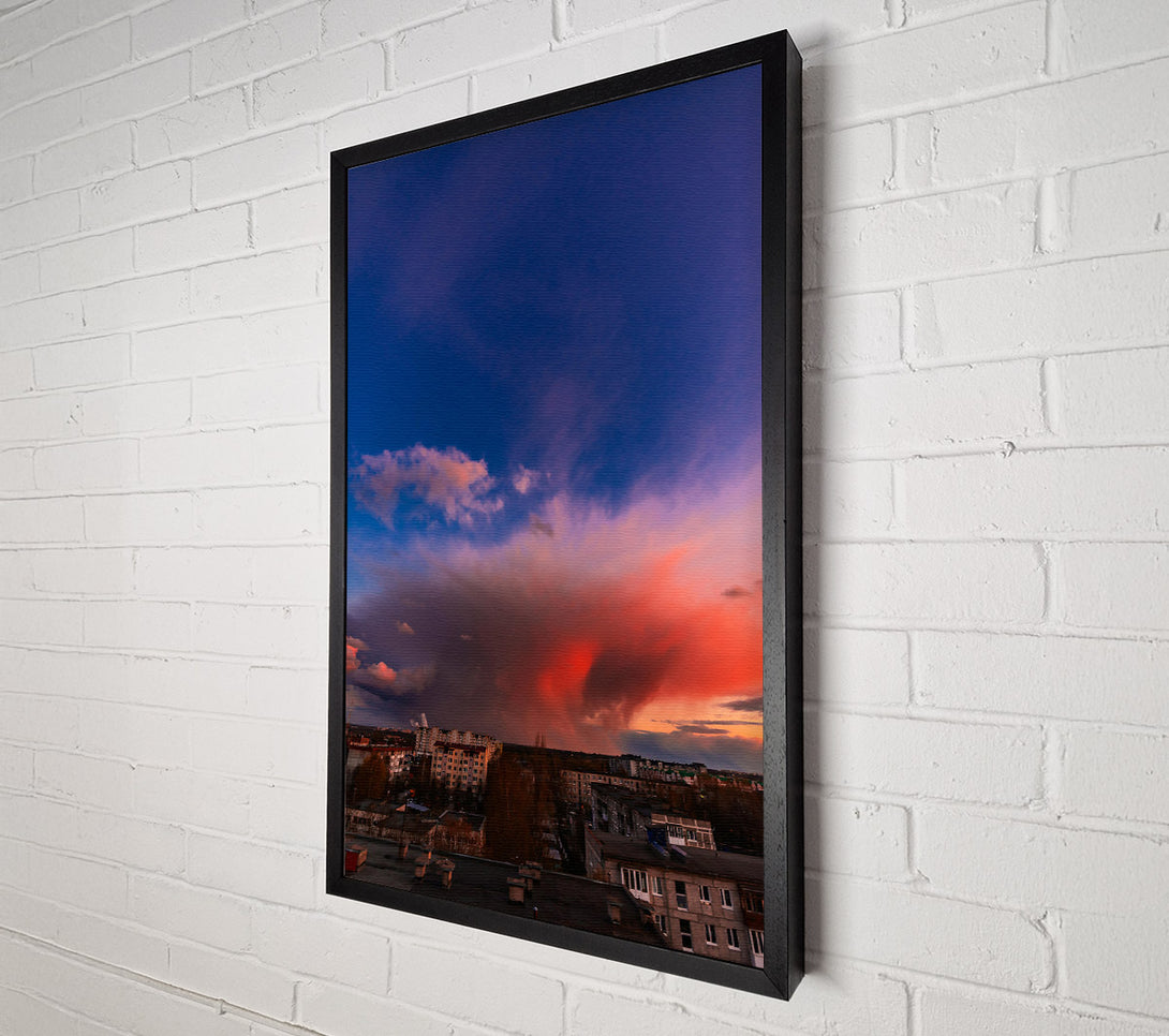  A Canvas Print of Crimson City Sky Canvas Art