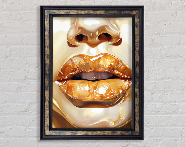 Liquid Lips Framed Print
