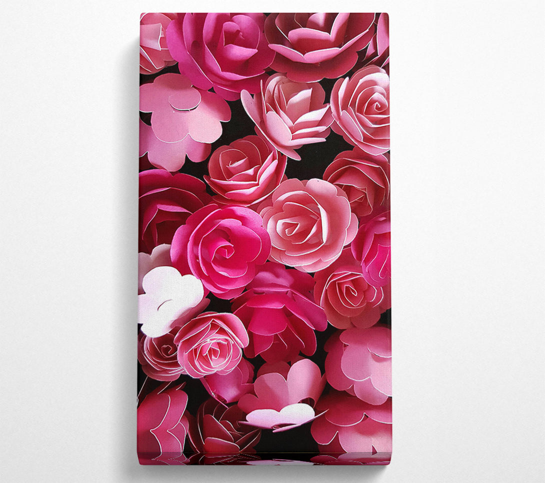  A Canvas Print of Pink Paper Roses Canvas Wall Art
