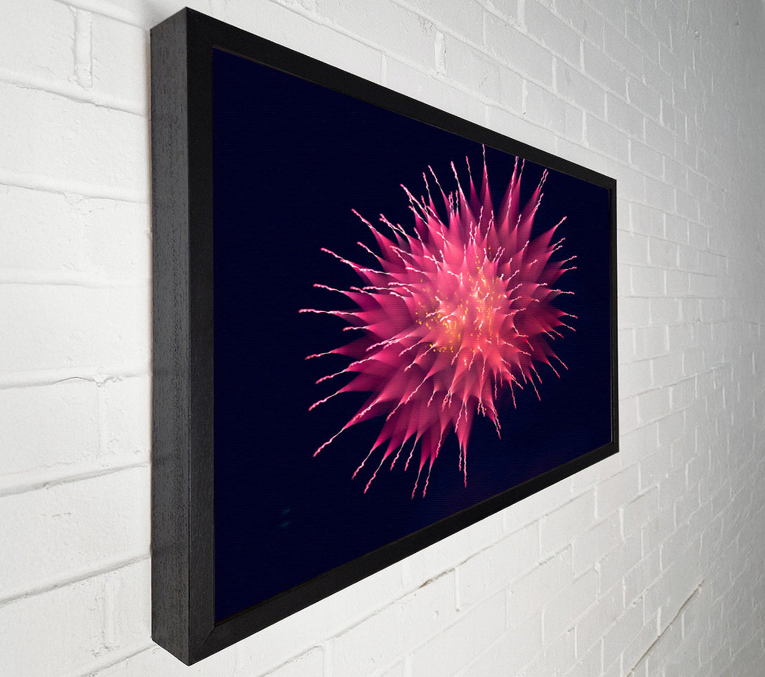  A Canvas Print of Crimson Starburst Symphony Canvas Print