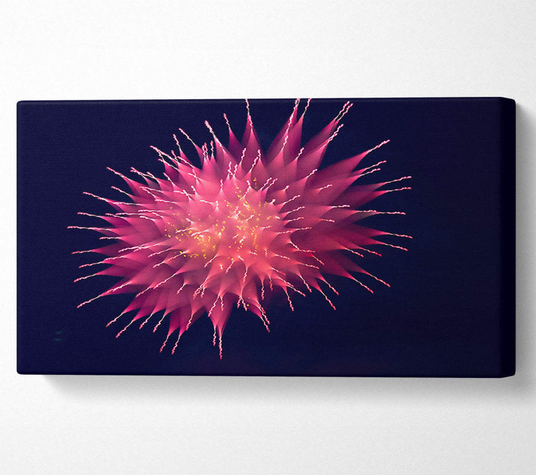  A Canvas Print of Crimson Starburst Symphony Canvas Print
