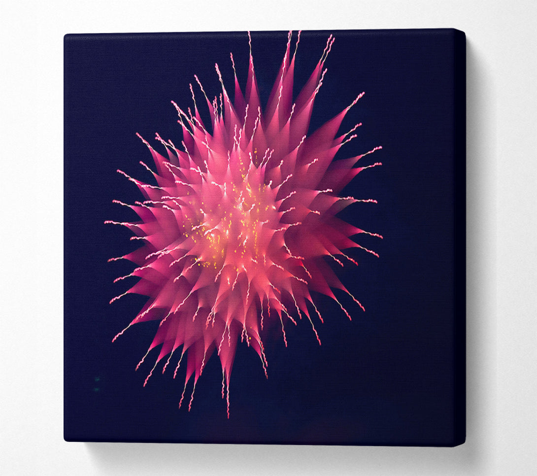  A Canvas Print of Crimson Starburst Symphony Canvas Print