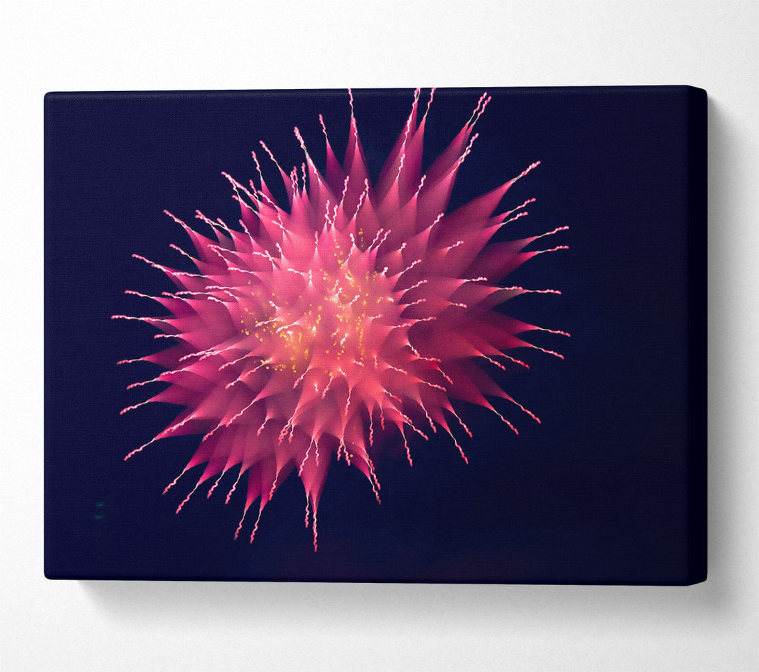  A Canvas Print of Crimson Starburst Symphony Canvas Print