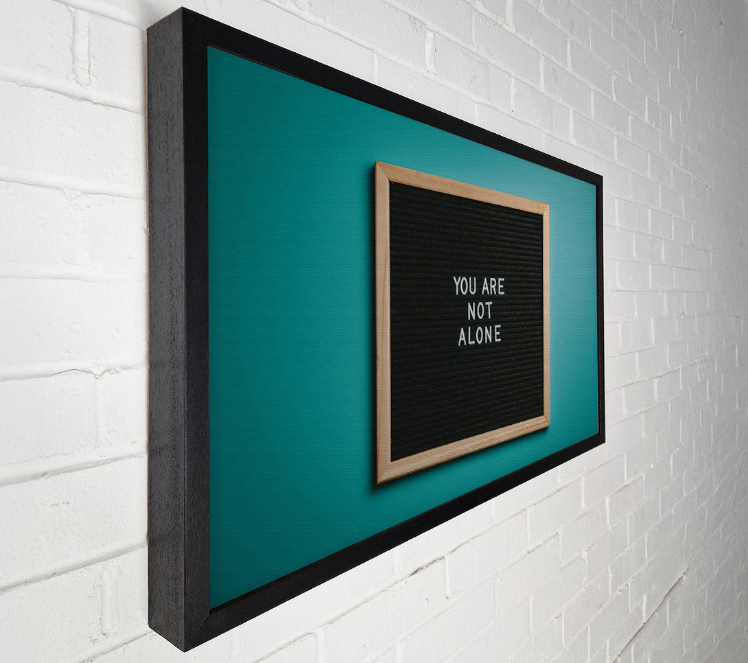  A Canvas Print of Teal Not Alone Board Canvas Print