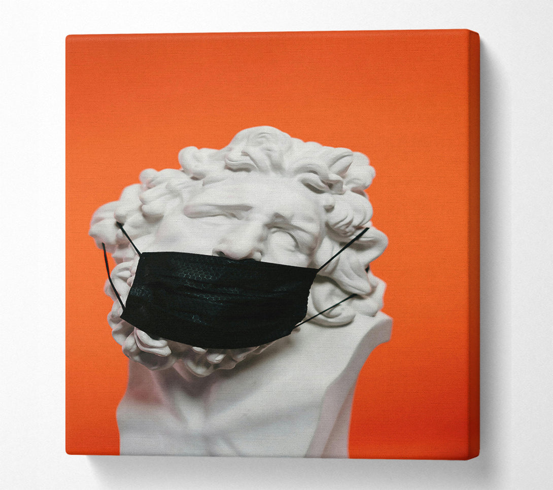  A Canvas Print of Orange Masked Muse Canvas Art