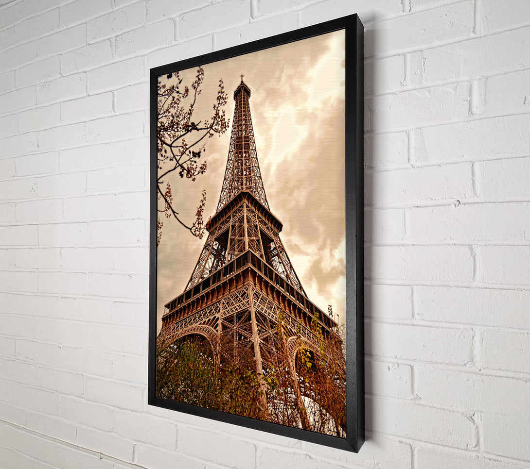 A Canvas Print of Bronze Parisian Tower Canvas Print