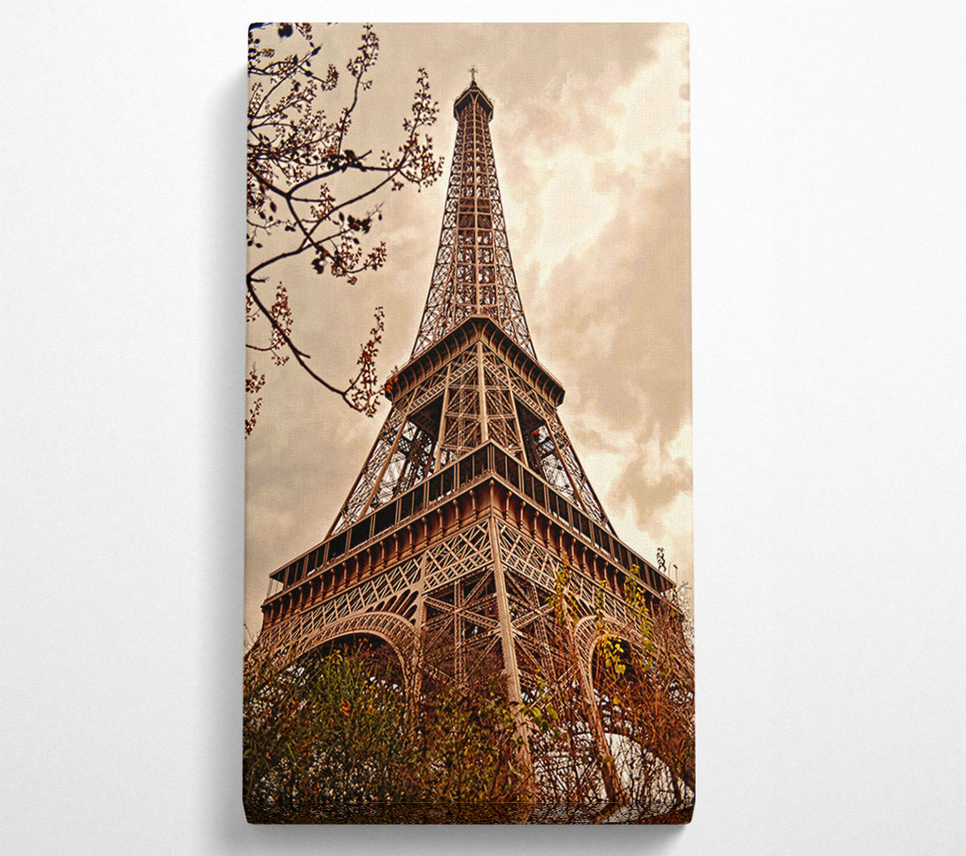  A Canvas Print of Bronze Parisian Tower Canvas Print