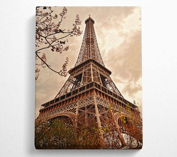  A Canvas Print of Bronze Parisian Tower Canvas Print