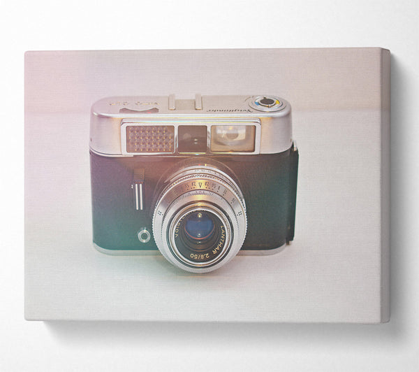  A Canvas Print of Silver Vintage Camera Canvas Art
