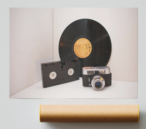 Yellow Vinyl Memories Giclee Print