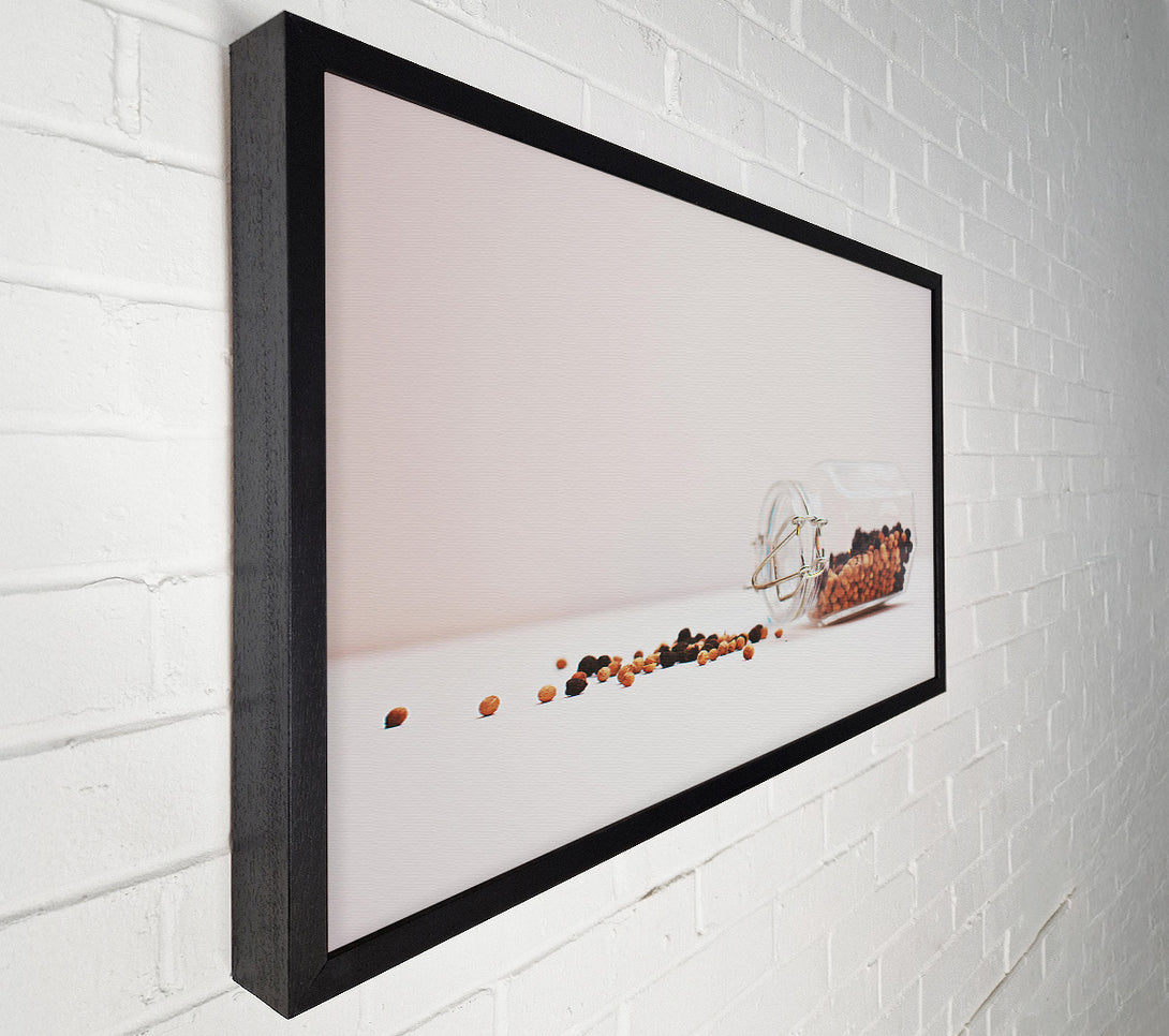  A Canvas Print of White Spilled Peppercorns Canvas Art