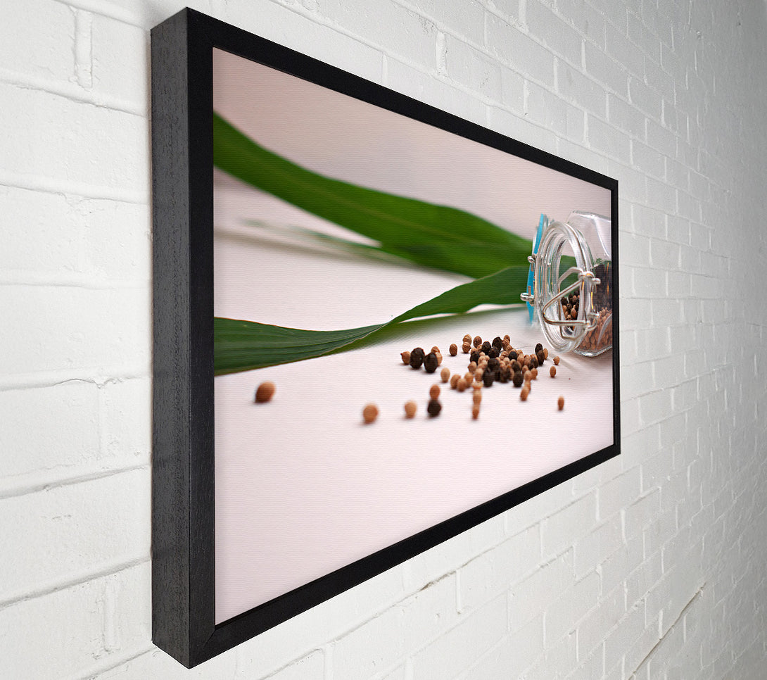  A Canvas Print of Black Pepper Spill Canvas Print