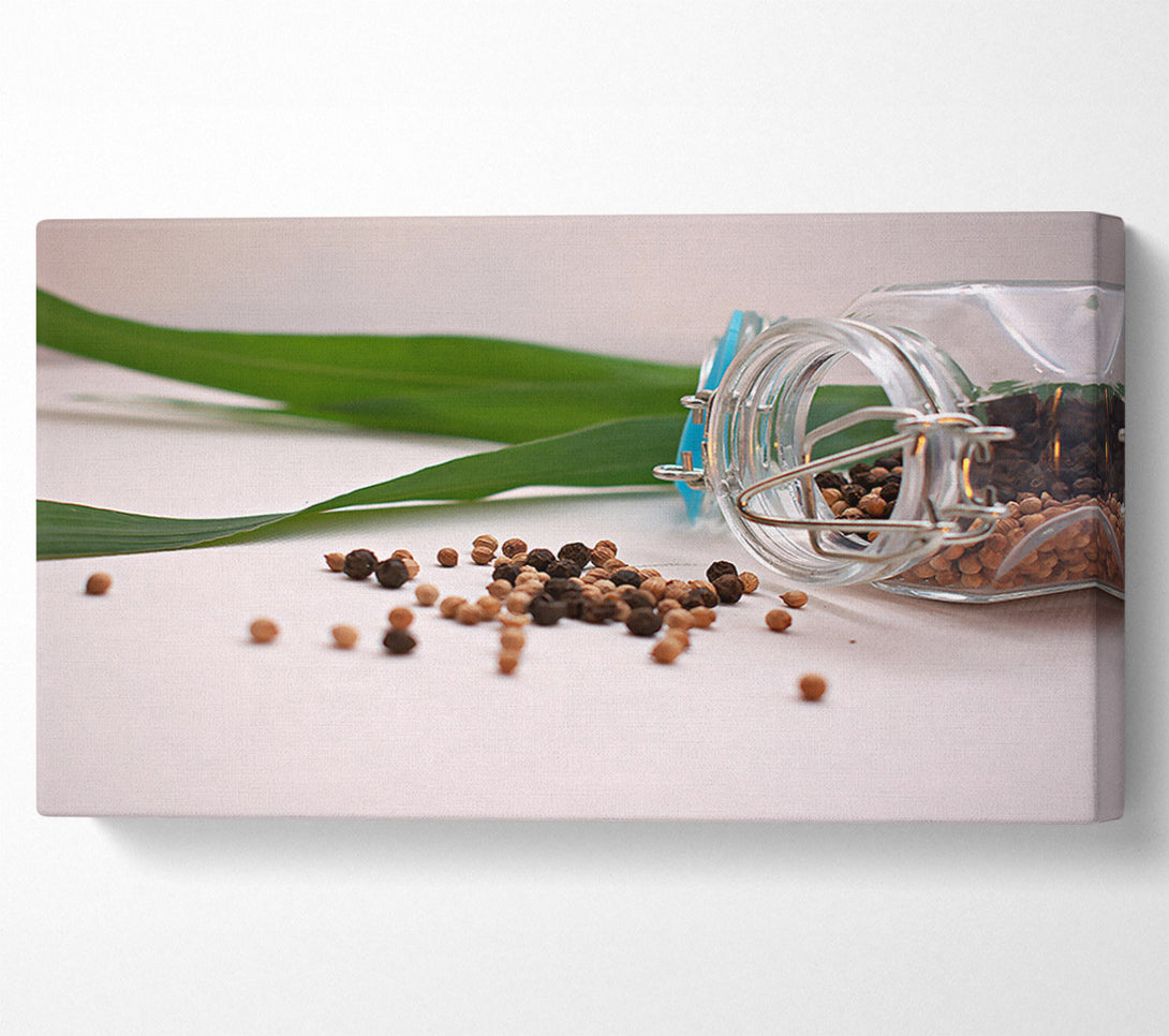  A Canvas Print of Black Pepper Spill Canvas Print