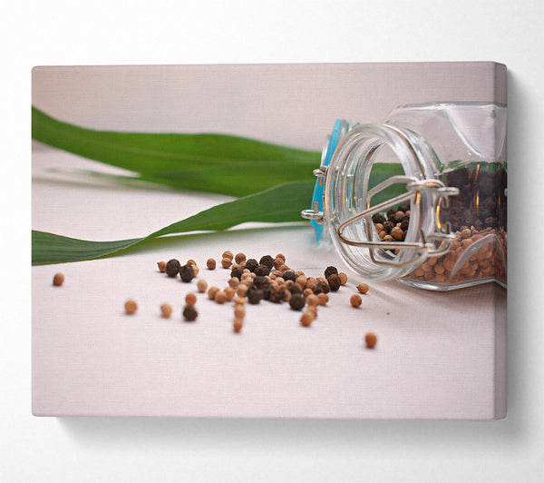  A Canvas Print of Black Pepper Spill Canvas Print