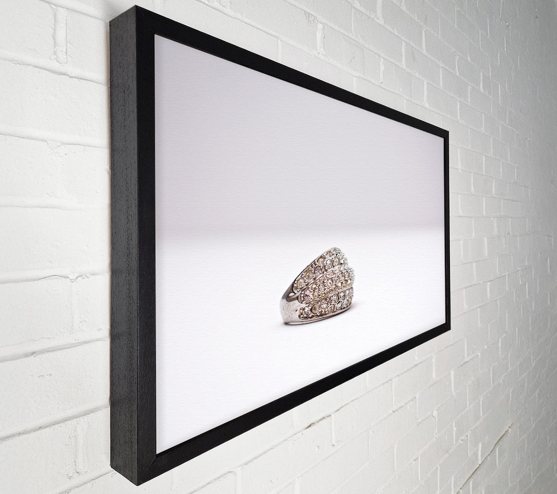  A Canvas Print of Silver Sparkler Ring Canvas Print