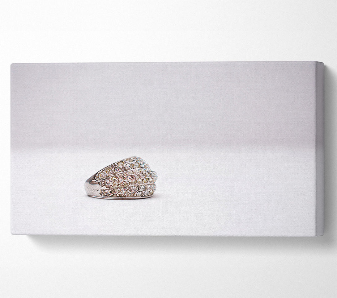  A Canvas Print of Silver Sparkler Ring Canvas Print