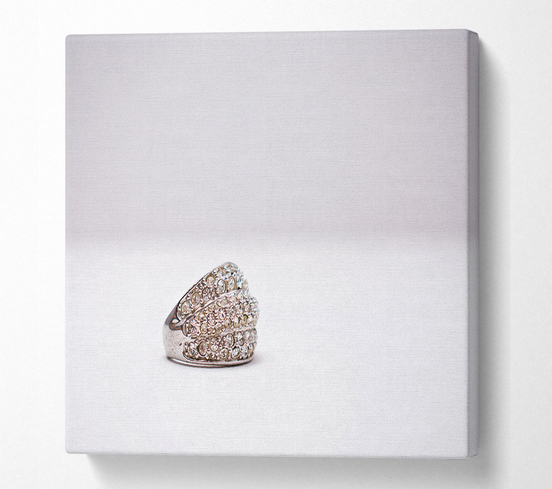  A Canvas Print of Silver Sparkler Ring Canvas Print