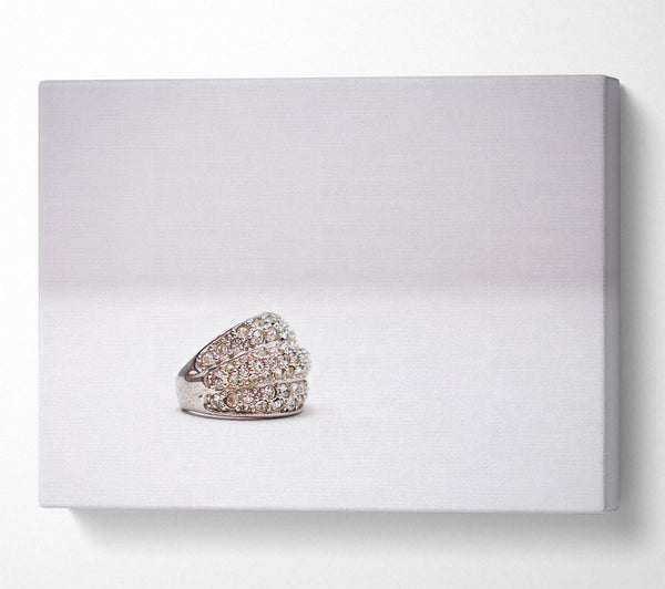  A Canvas Print of Silver Sparkler Ring Canvas Print