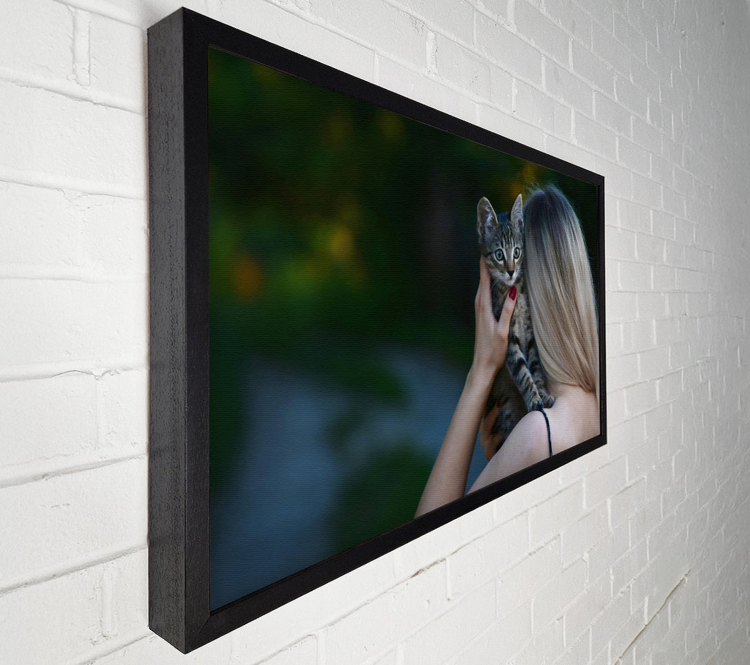  A Canvas Print of Golden Kitty Love Canvas Print