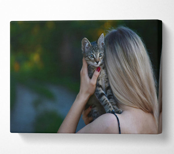  A Canvas Print of Golden Kitty Love Canvas Print