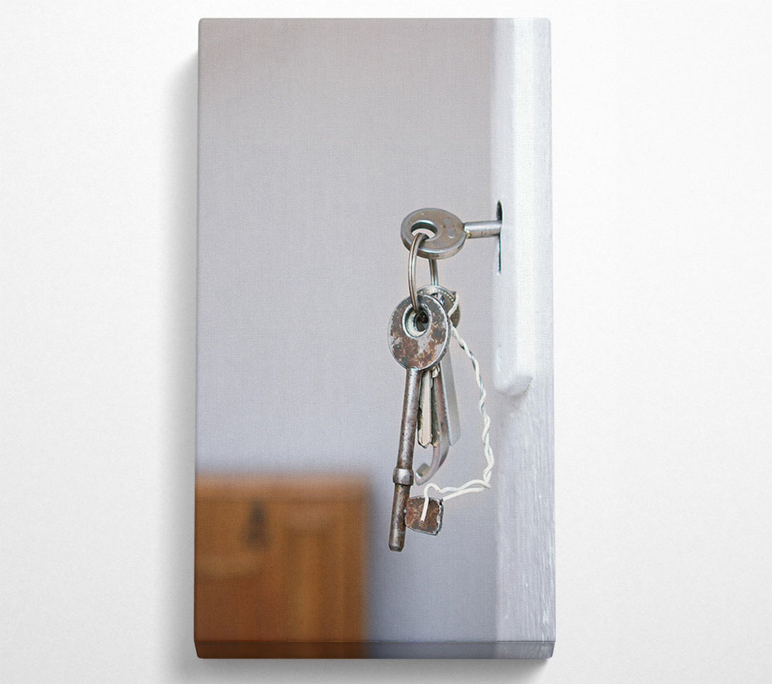  A Canvas Print of Rustic Keyhole Rust Canvas Print