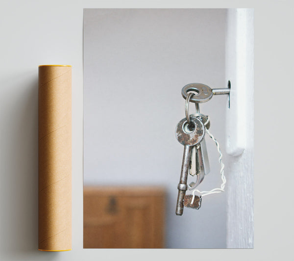 Rustic Keyhole Rust Giclee Print
