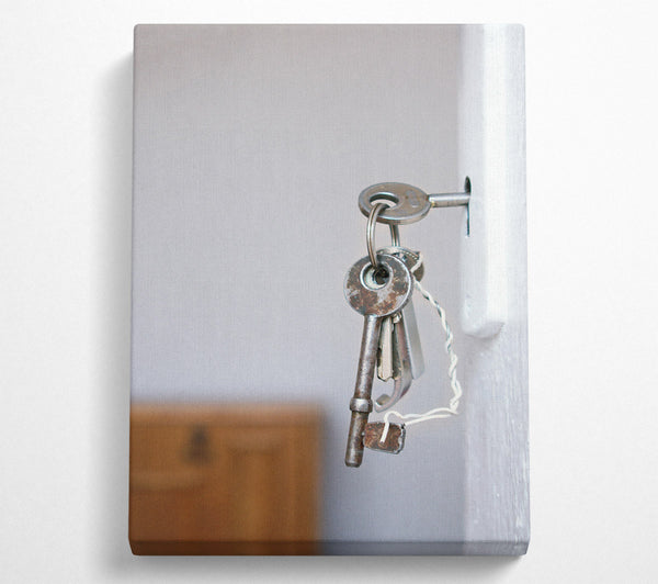  A Canvas Print of Rustic Keyhole Rust Canvas Print