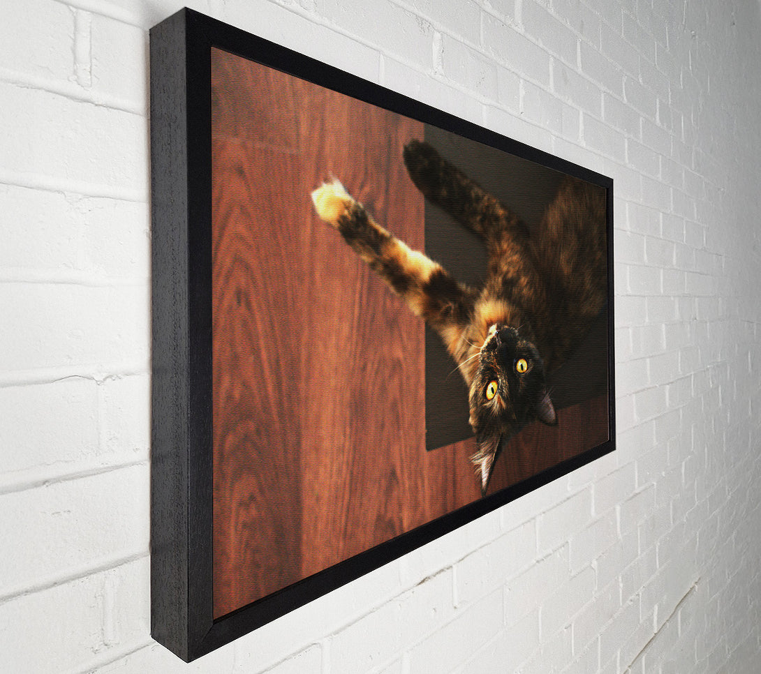  A Canvas Print of Golden Eyes And Brown Fur Canvas Print