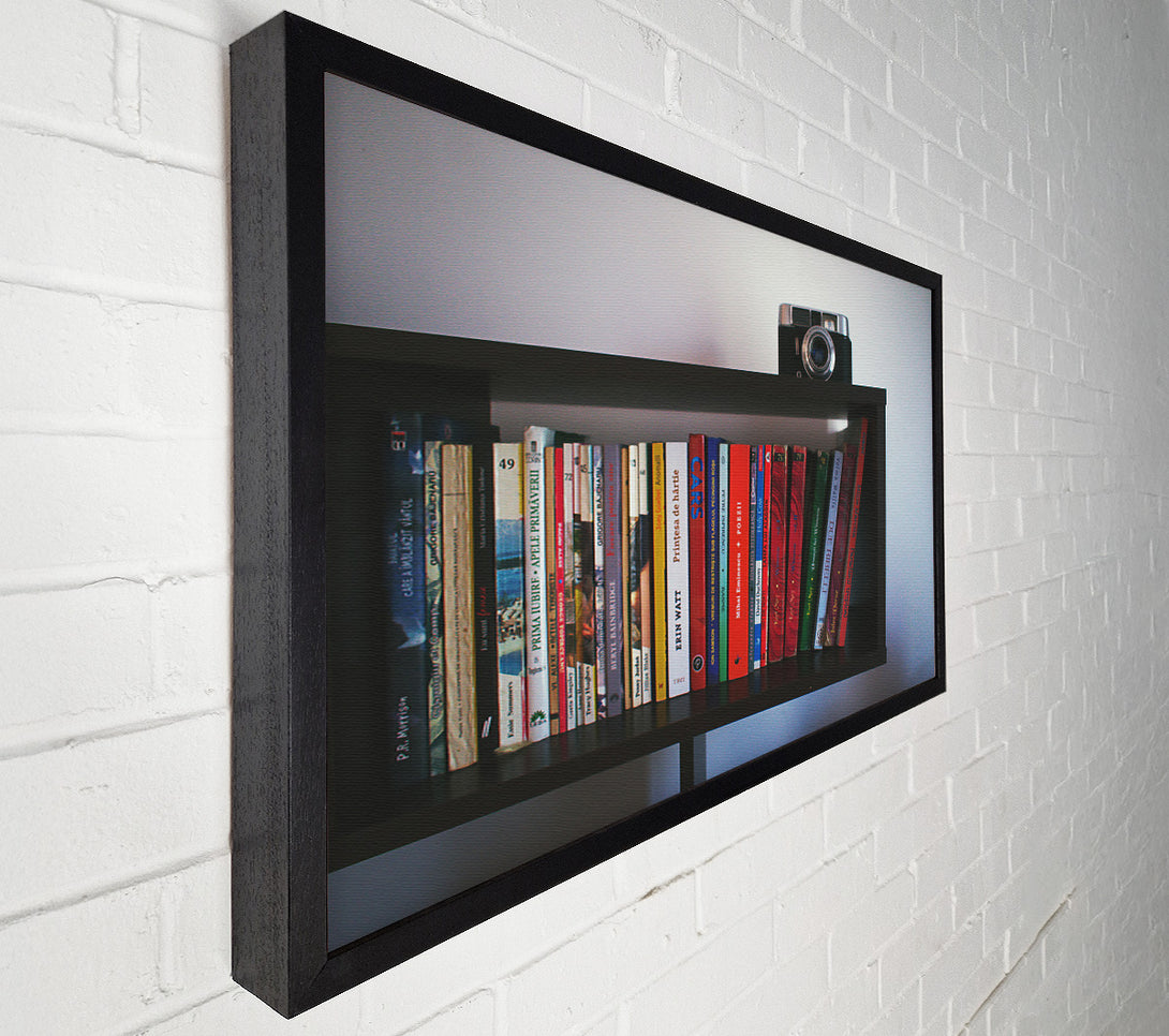  A Canvas Print of Red Bookshelf Memories Canvas Wall Art
