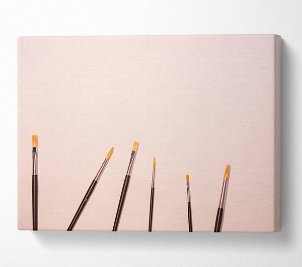  A Canvas Print of White Brushes Await Canvas Wall Art