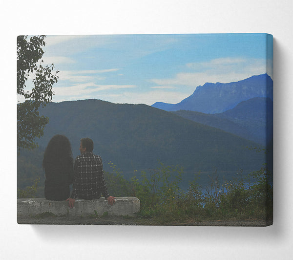  A Canvas Print of Blue Mountain View Canvas Print