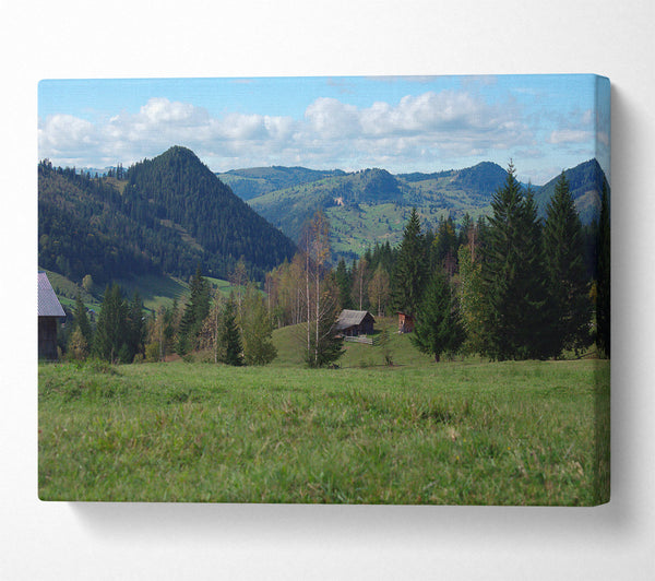  A Canvas Print of Green Valley Cabin Canvas Wall Art