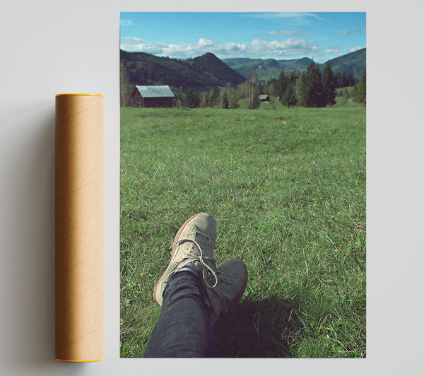 Green Grass And Suede Shoes Giclee Print