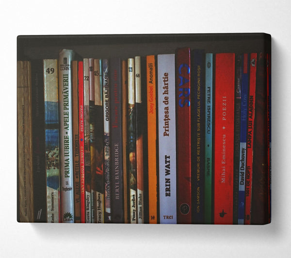  A Canvas Print of Red Rows Of Stories Canvas Print