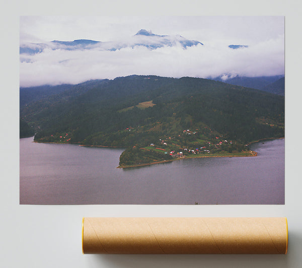 Purple Mountain Lake Print