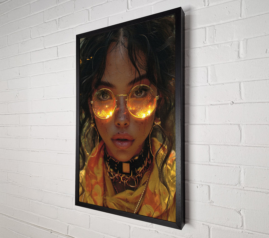  A Canvas Print of Looking Through Her Glasses Canvas Wall Art