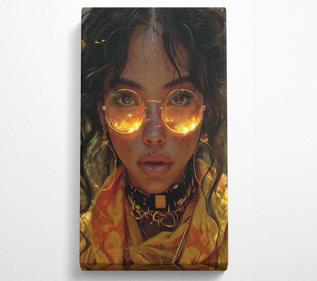  A Canvas Print of Looking Through Her Glasses Canvas Wall Art