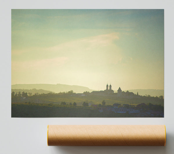 Golden Hills Silhouette Poster