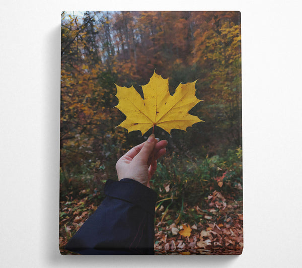  A Canvas Print of Golden Leaf Embrace Canvas Art