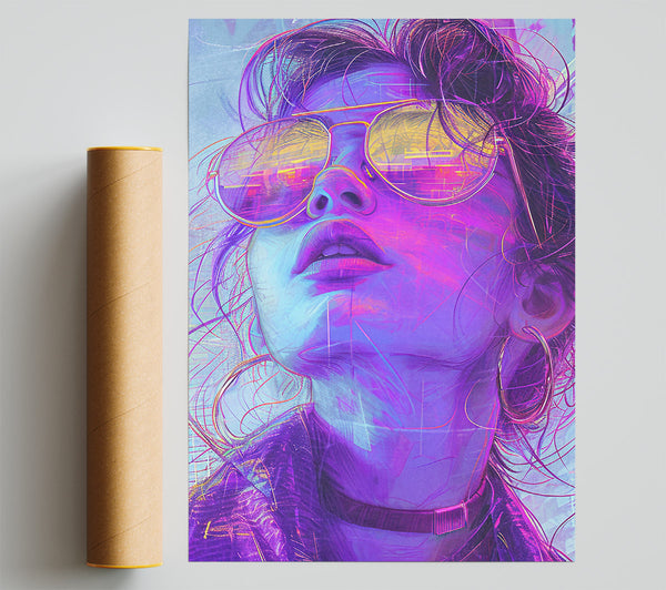 Looking To The Skies Pink Poster