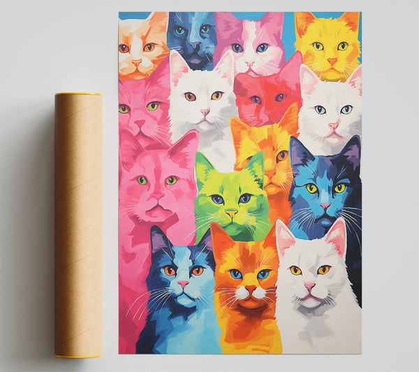 Lots Of Cats Giclee Print