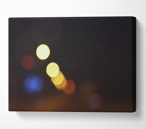  A Canvas Print of Golden City Lights Canvas Print