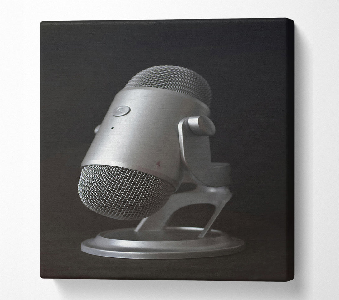  A Canvas Print of Silver Microphone Ready Canvas Print